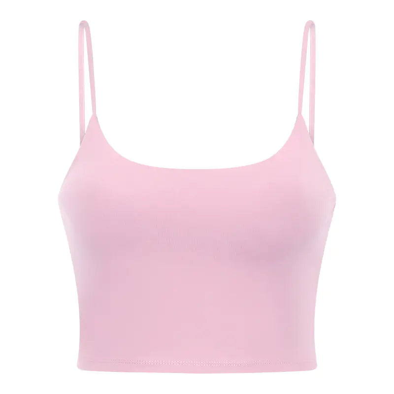 Women's Sporty Yoga Tank Top with Built-in Bra