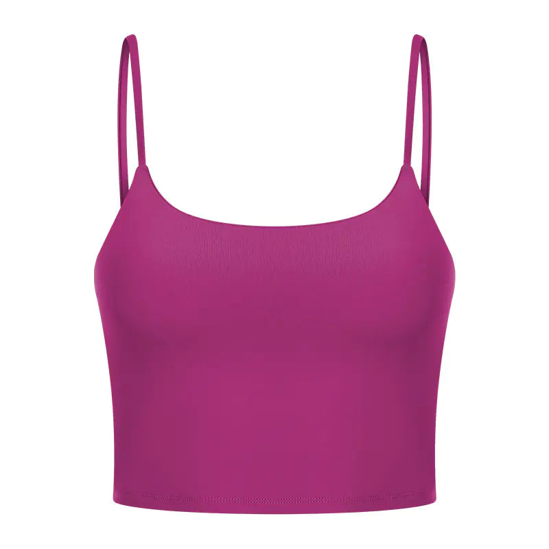 Women's Sporty Yoga Tank Top with Built-in Bra