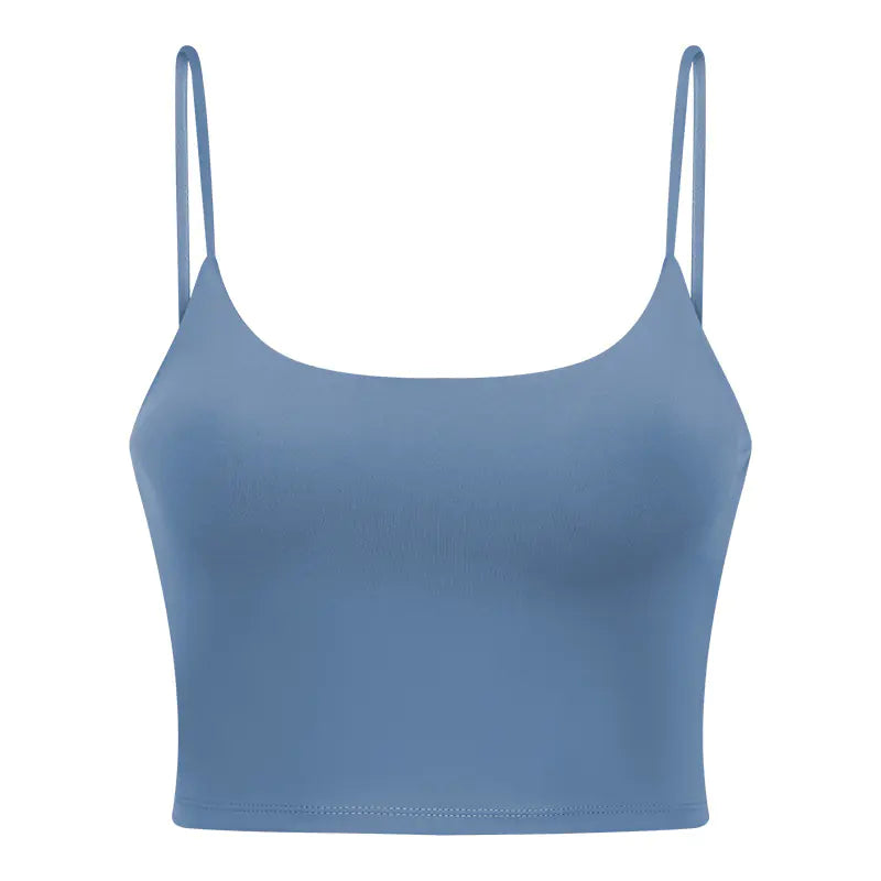 Women's Sporty Yoga Tank Top with Built-in Bra