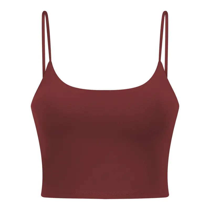 Women's Sporty Yoga Tank Top with Built-in Bra