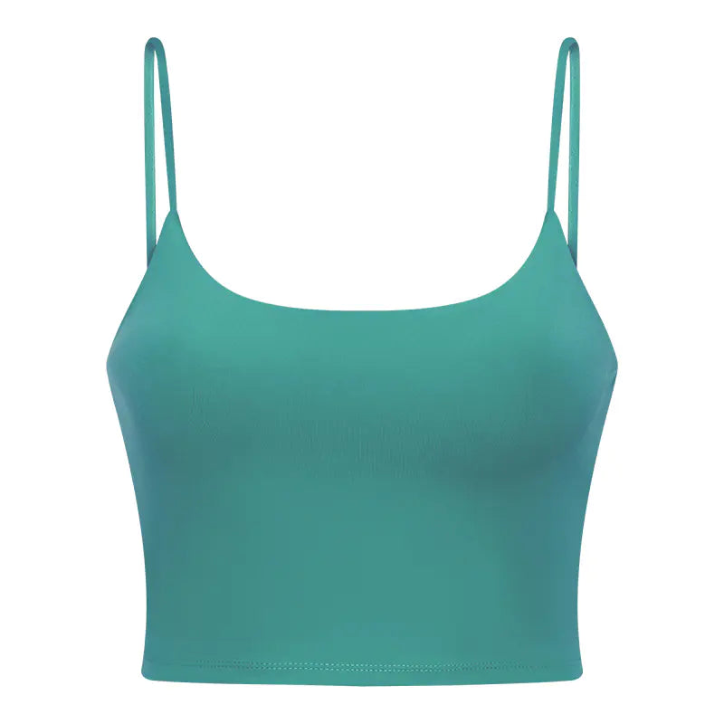 Women's Sporty Yoga Tank Top with Built-in Bra