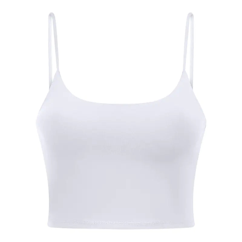 Women's Sporty Yoga Tank Top with Built-in Bra