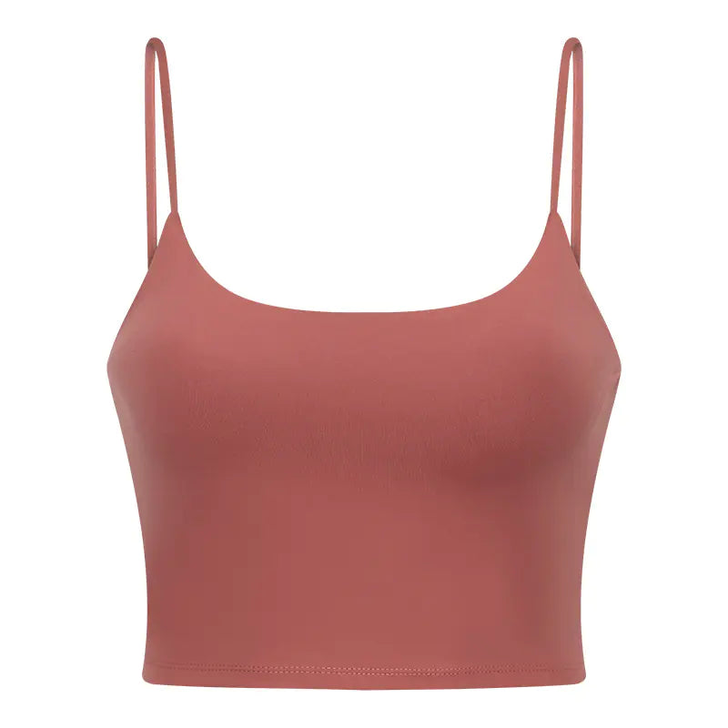 Women's Sporty Yoga Tank Top with Built-in Bra