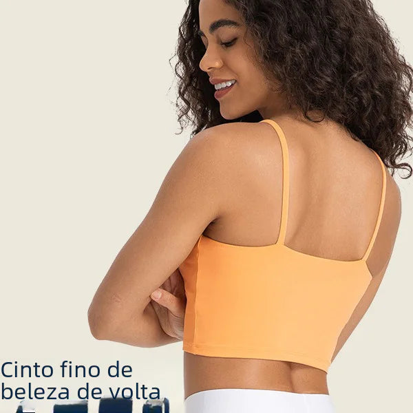 Women's Sporty Yoga Tank Top with Built-in Bra