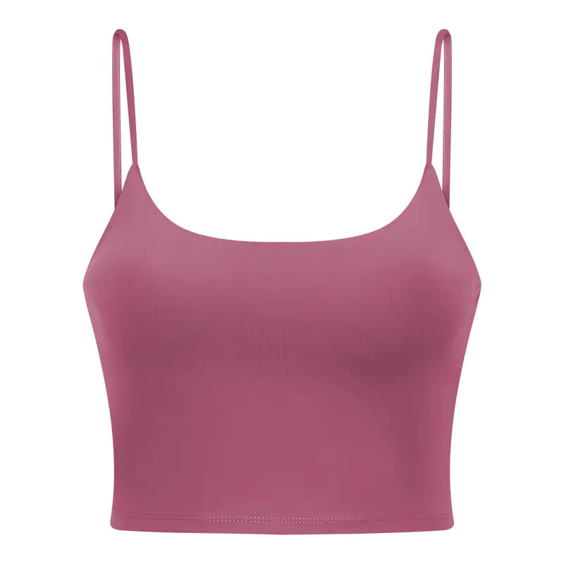 Women's Sporty Yoga Tank Top with Built-in Bra