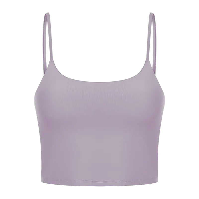 Women's Sporty Yoga Tank Top with Built-in Bra