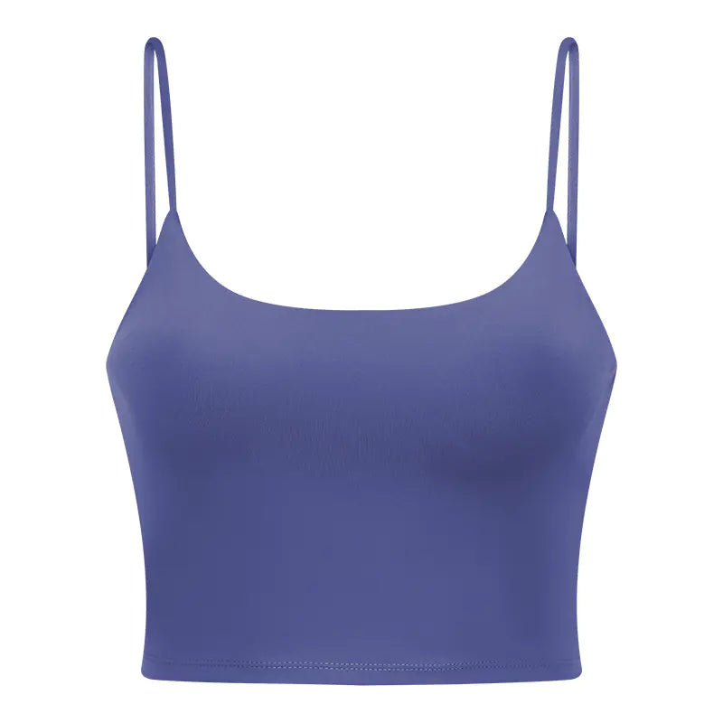Women's Sporty Yoga Tank Top with Built-in Bra