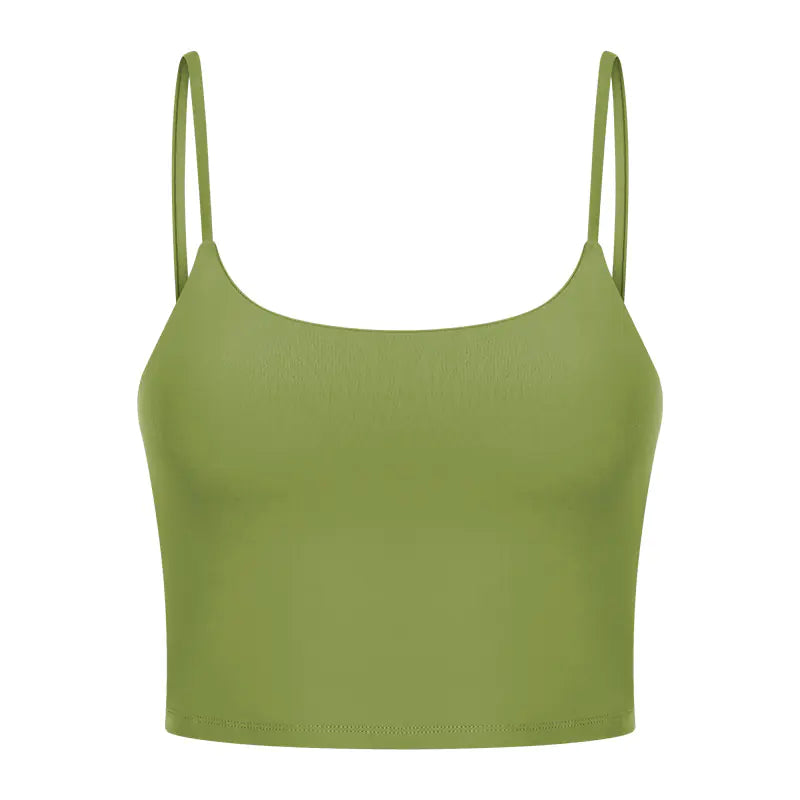 Women's Sporty Yoga Tank Top with Built-in Bra