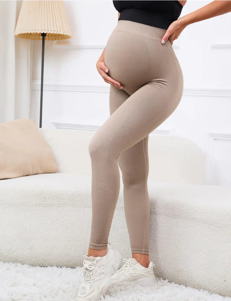 Maternity Women's Tummy Control Sports Leggings