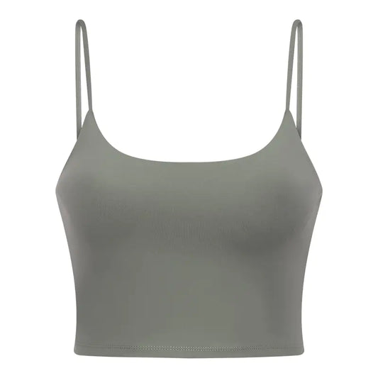 Women's Sporty Yoga Tank Top with Built-in Bra